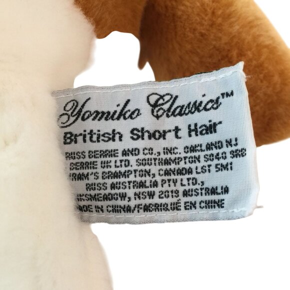 Russ Yomiko Classics British Short Hair Kitty Cat Plush 12" Orange White Stuffed - Picture 7 of 9